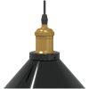 Pendellampa höjdjusterbar E27 blank svart ⌀22 cm metall vidaXL – miniatyr 8