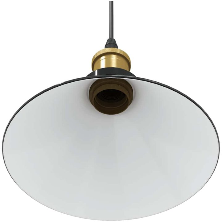 Pendellampa höjdjusterbar E27 blank svart ⌀22 cm metall vidaXL – bild 9