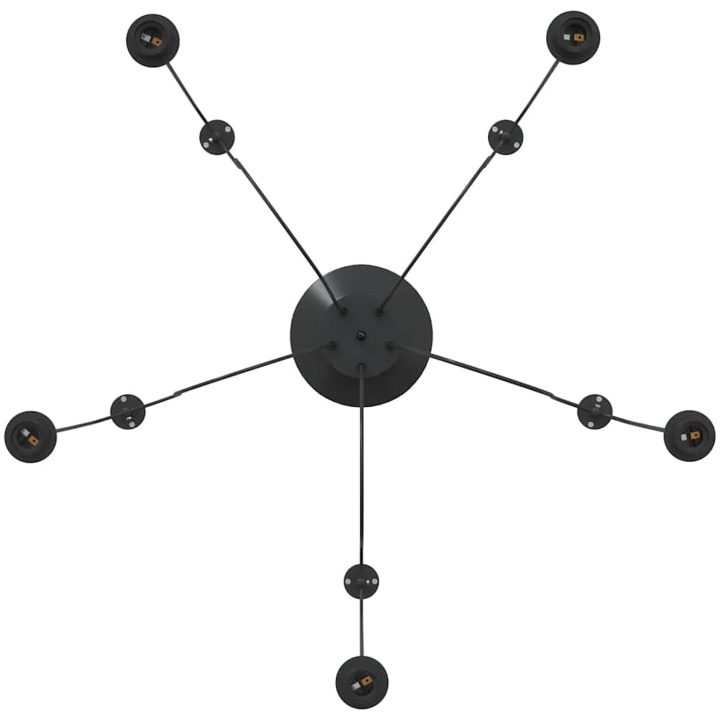 Pendellampa med 5 lamphållare E27 svart metall vidaXL – bild 12