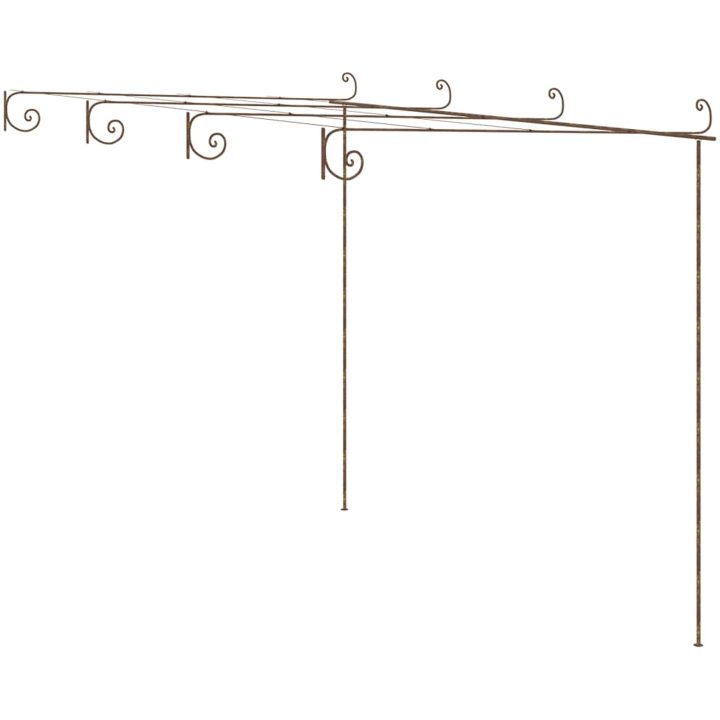 Pergola antikbrun järn vidaXL 4 x 3x 2.5 m – bild 2