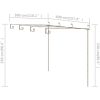 Pergola antikbrun järn vidaXL 4 x 3x 2.5 m – miniatyr 7