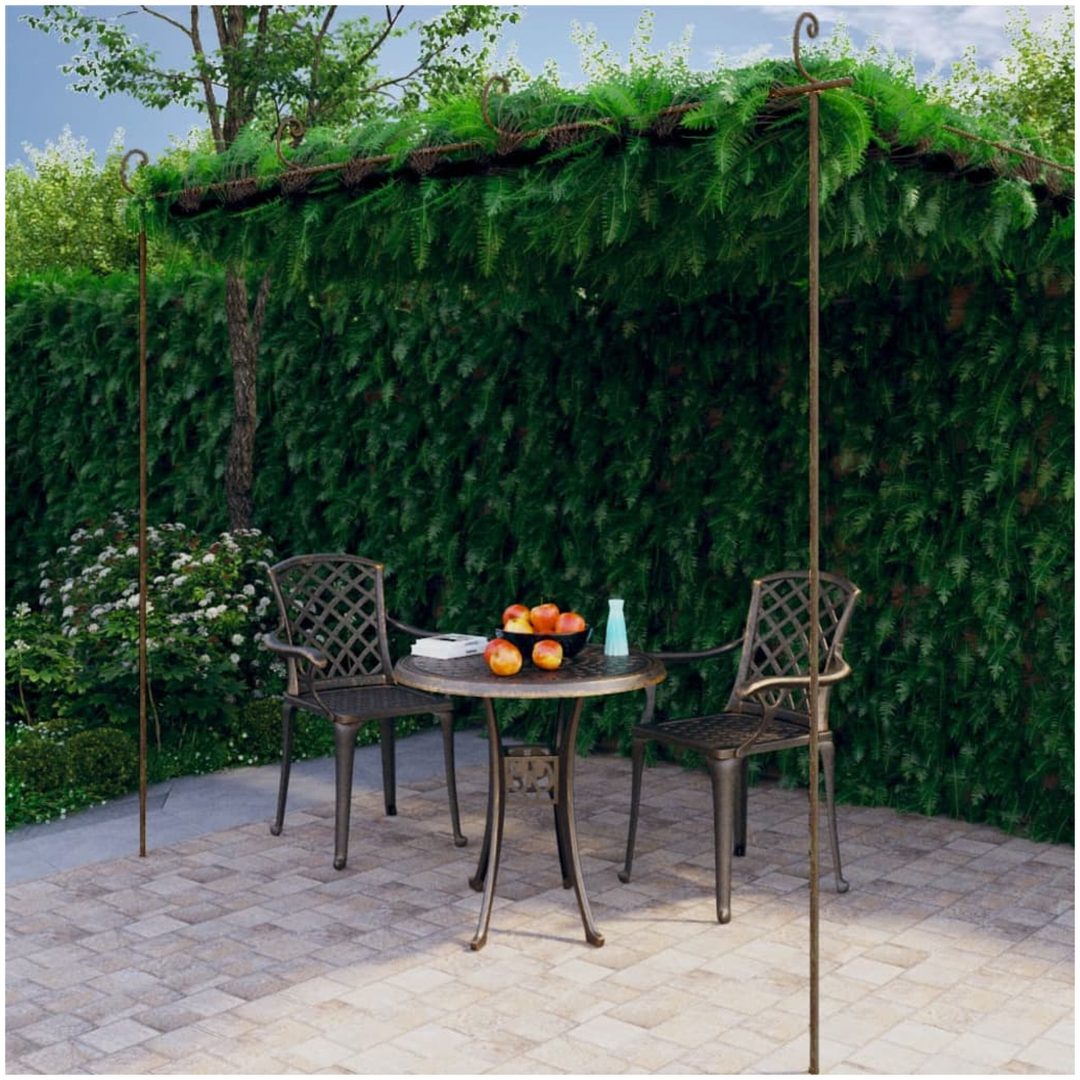 Pergola antikbrun järn vidaXL 4 x 3x 2.5 m