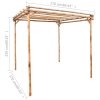 Pergola bambu 170x170x220 cm vidaXL – miniatyr 4