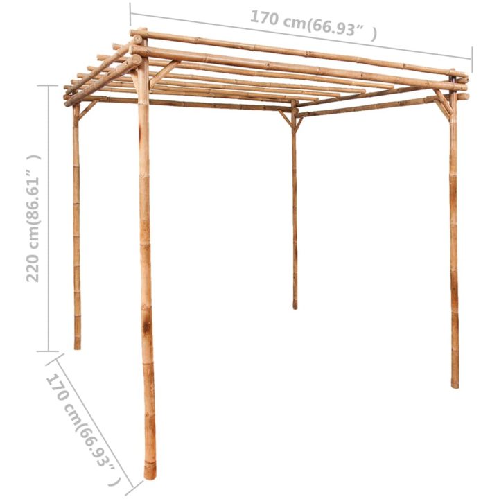 Pergola bambu 170x170x220 cm vidaXL – bild 4