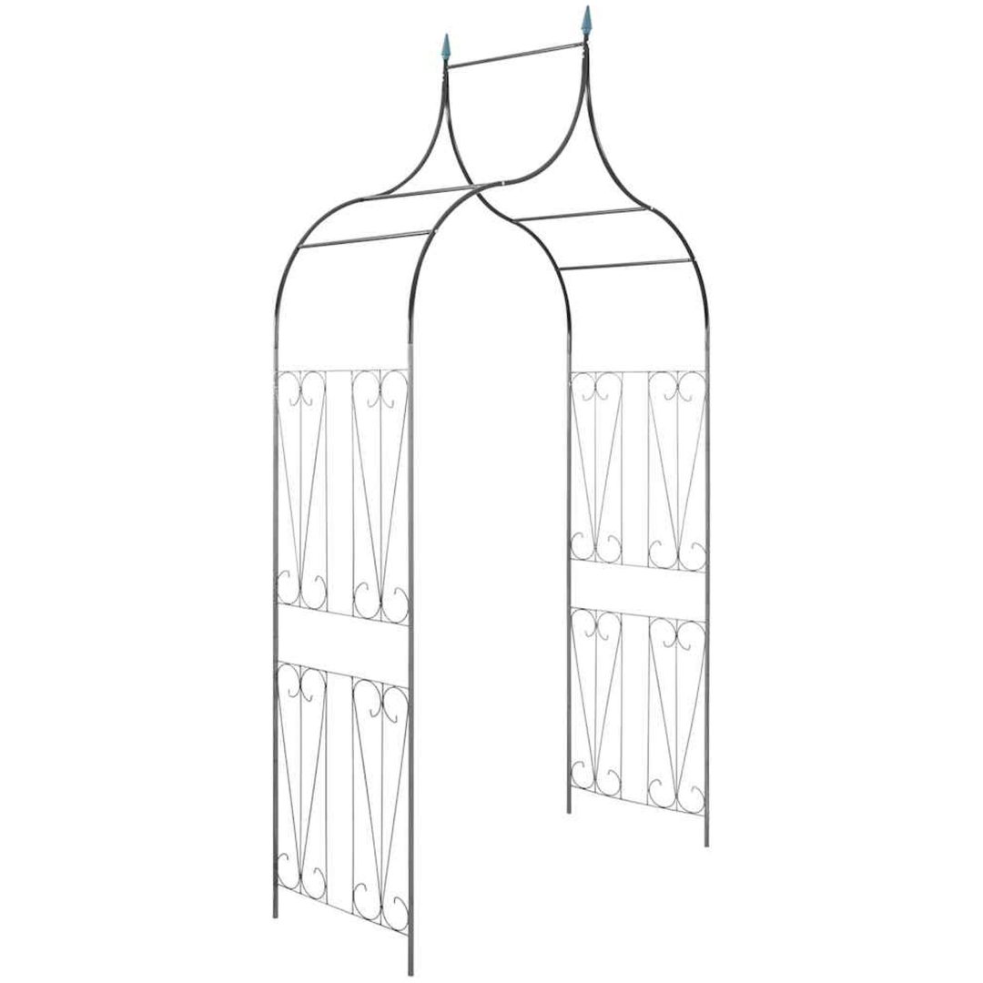 Pergola för klätterväxter mörkgrön vidaXL – bild 2