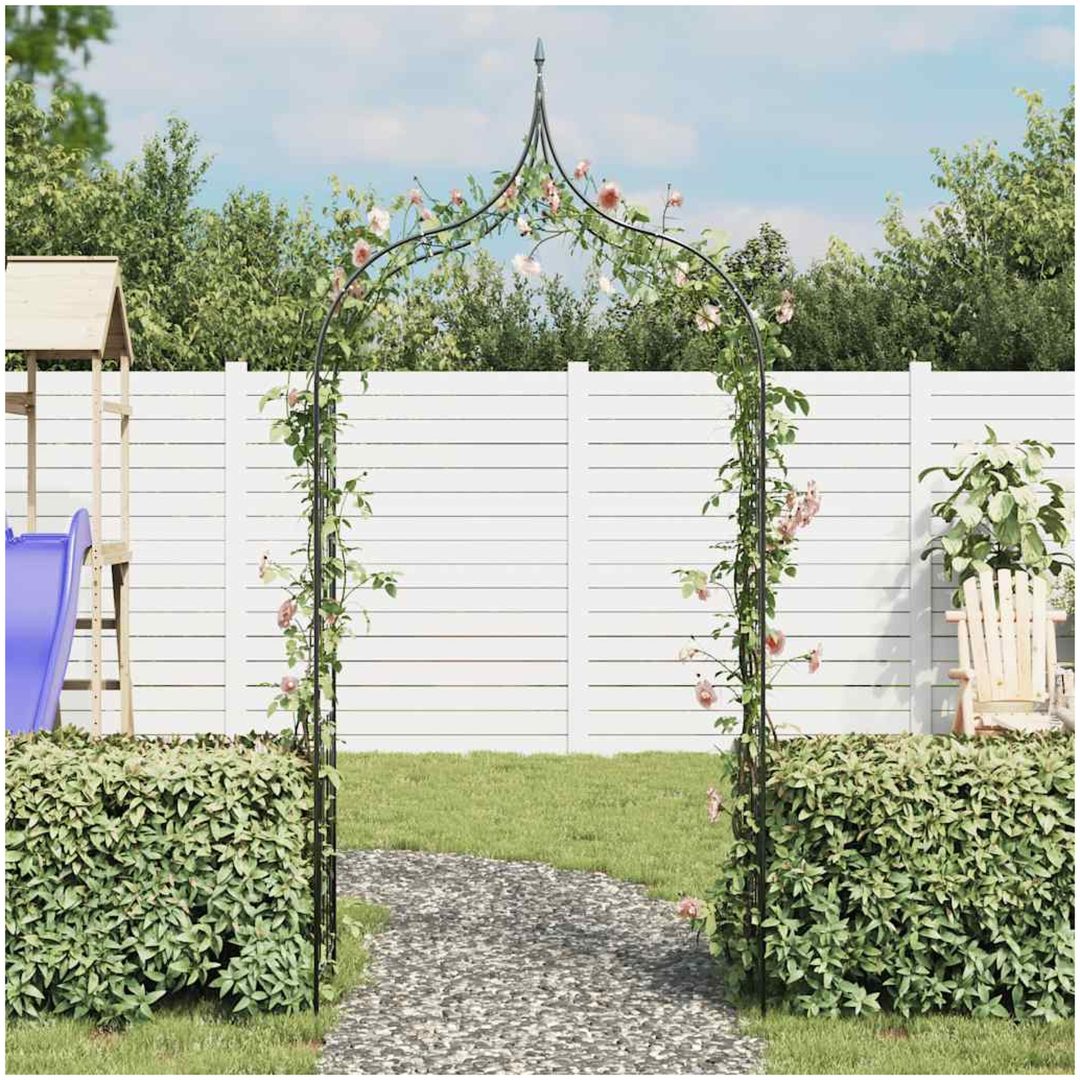 Pergola för klätterväxter mörkgrön vidaXL – bild 3