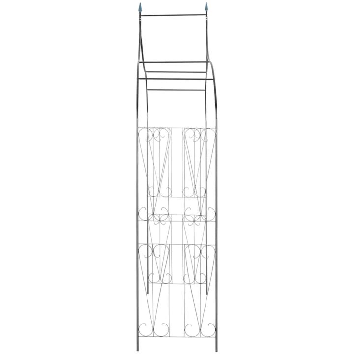 Pergola för klätterväxter mörkgrön vidaXL – bild 5
