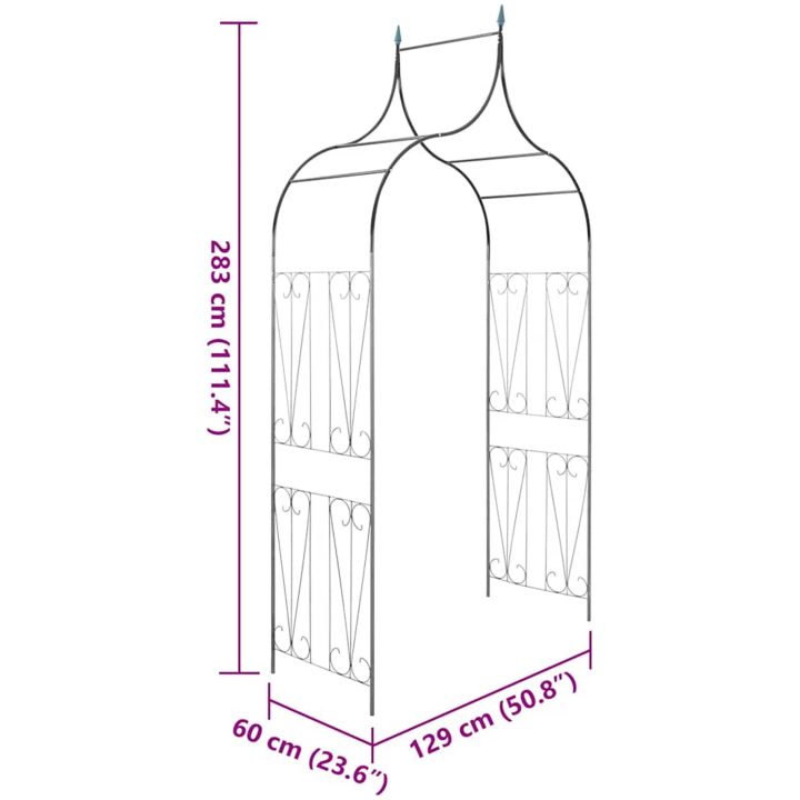 Pergola för klätterväxter mörkgrön vidaXL – bild 8