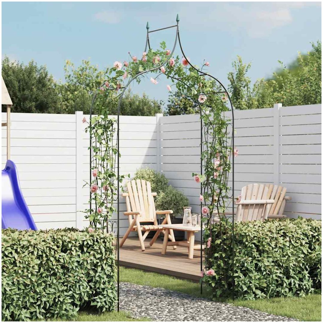 Pergola för klätterväxter mörkgrön vidaXL