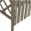 Pergola med grind 116x40x204 cm grå massivt granträ vidaXL – miniatyr 5