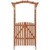 Pergola med grind 116x40x204 cm massivt granträ vidaXL – miniatyr 2