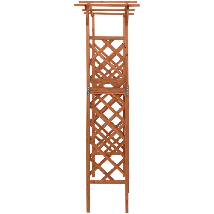 Pergola med grind 116x40x204 cm massivt granträ vidaXL – bild 3