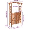 Pergola med grind 116x40x204 cm massivt granträ vidaXL – miniatyr 6