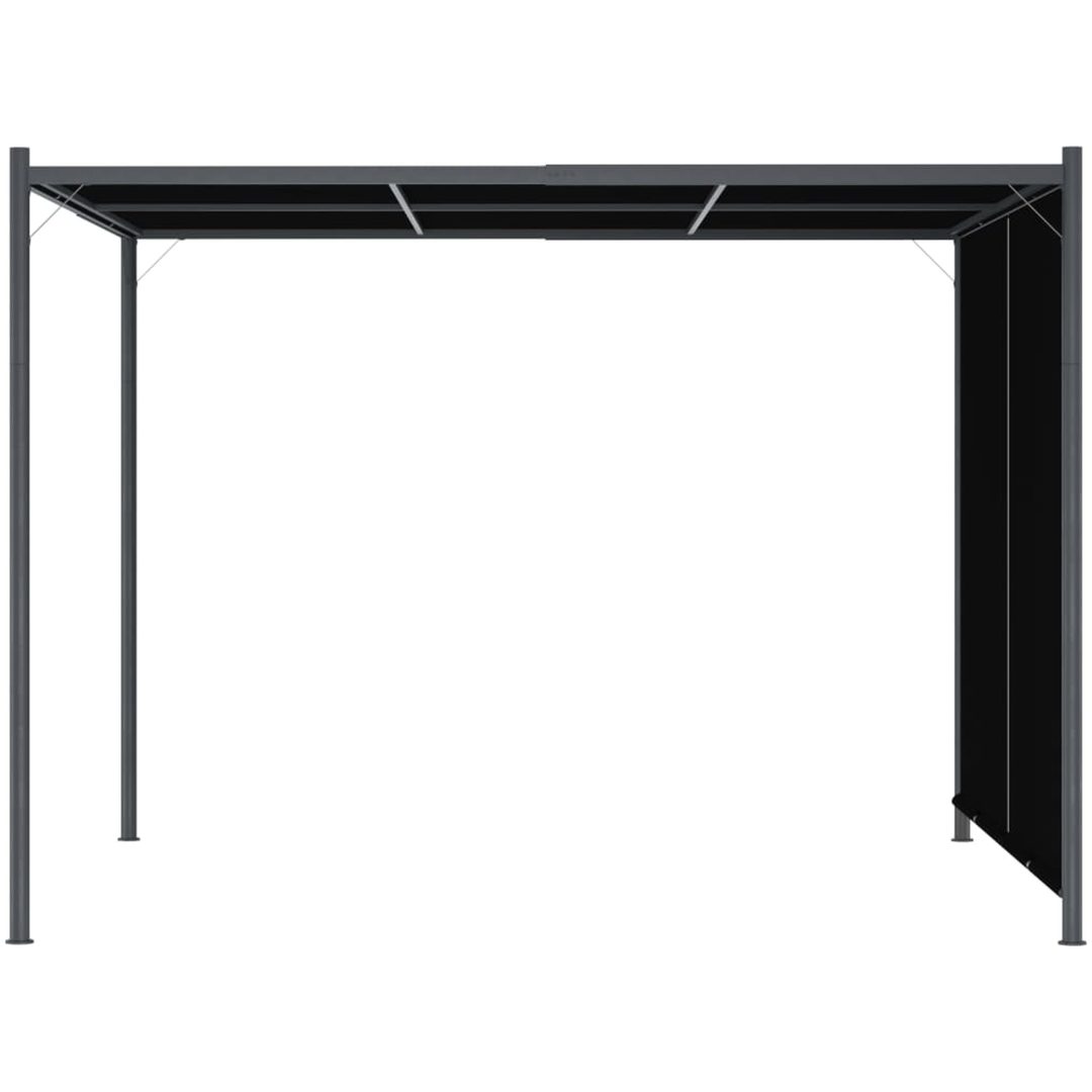 Pergola med infällbart tak 3x3 m antracit vidaXL – bild 2