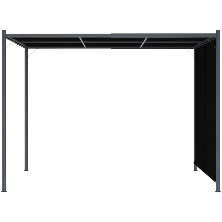 Pergola med infällbart tak 3x3 m antracit vidaXL – bild 2