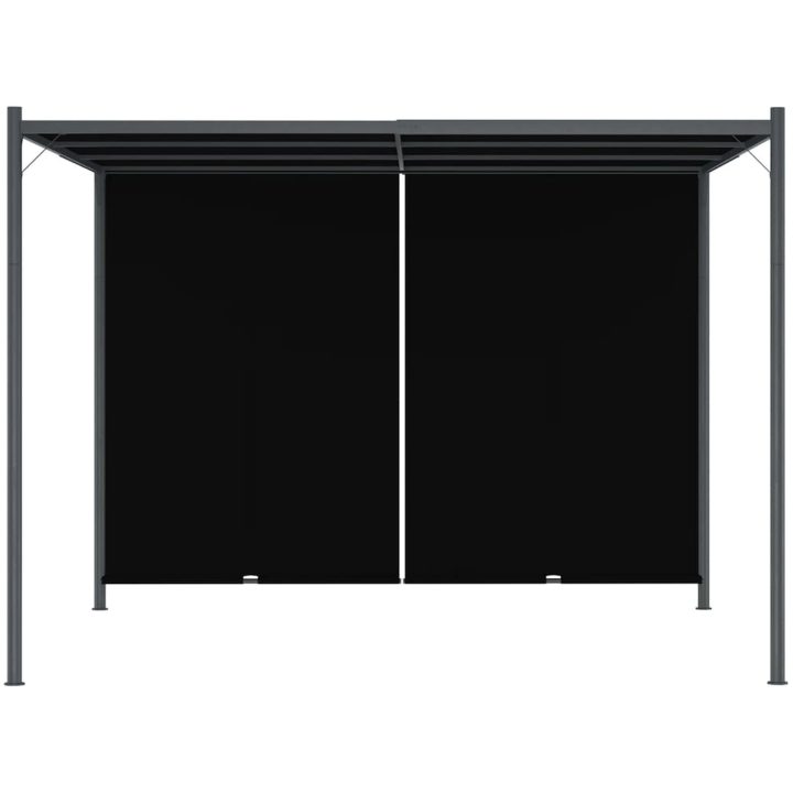 Pergola med infällbart tak 3x3 m antracit vidaXL – bild 5
