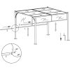 Pergola med infällbart tak 3x3 m antracit vidaXL – miniatyr 6