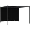 Pergola med infällbart tak 3x3 m antracit vidaXL – miniatyr 1