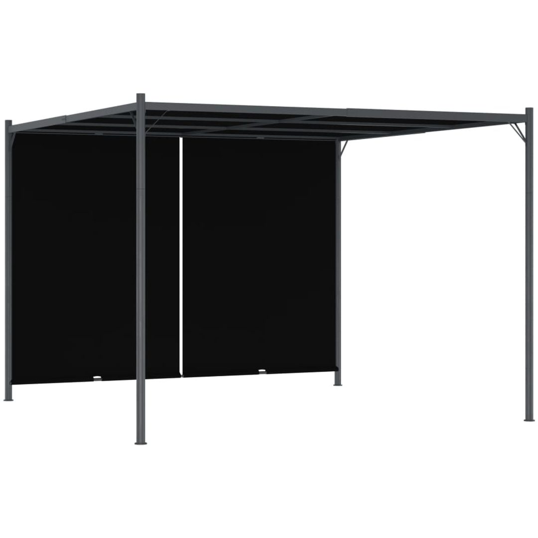 Pergola med infällbart tak 3x3 m antracit vidaXL