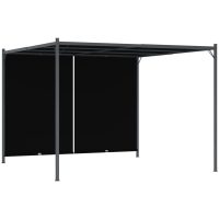 Pergola med infällbart tak 3x3 m antracit vidaXL