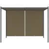 Pergola med infällbart tak 3x3 m taupe 180 g/m² vidaXL – miniatyr 2