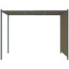 Pergola med infällbart tak 3x3 m taupe 180 g/m² vidaXL – miniatyr 3