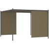 Pergola med infällbart tak 3x3 m taupe 180 g/m² vidaXL – miniatyr 4