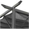 Pergola med infällbart tak antracit 3x3 m stål 180 g/m² vidaXL – miniatyr 3