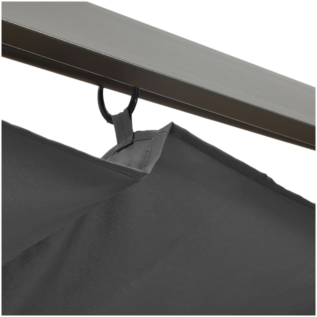 Pergola med infällbart tak antracit 3x3 m stål 180 g/m² vidaXL – bild 5