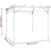 Pergola med infällbart tak antracit 3x3 m stål 180 g/m² vidaXL – miniatyr 6