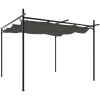 Pergola med infällbart tak antracit vidaXL 295 x 292 x 230 cm – miniatyr 2