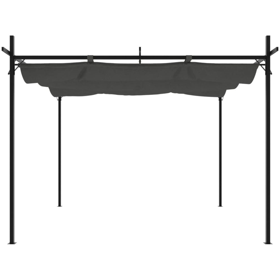 Pergola med infällbart tak antracit vidaXL 295 x 292 x 230 cm – bild 3