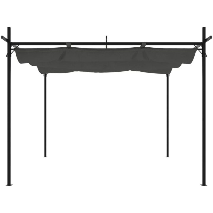 Pergola med infällbart tak antracit vidaXL 295 x 292 x 230 cm – bild 3