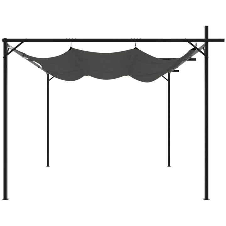 Pergola med infällbart tak antracit vidaXL 295 x 292 x 230 cm – bild 4