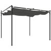 Pergola med infällbart tak antracit vidaXL 295 x 292 x 230 cm – miniatyr 5