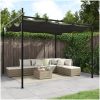 Pergola med infällbart tak antracit vidaXL 295 x 292 x 230 cm – miniatyr 1