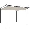 Pergola med infällbart tak gräddvit vidaXL 295 x 292 x 230 cm – miniatyr 2