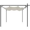 Pergola med infällbart tak gräddvit vidaXL 295 x 292 x 230 cm – miniatyr 4