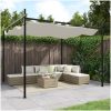 Pergola med infällbart tak gräddvit vidaXL 295 x 292 x 230 cm – miniatyr 1