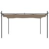 Pergola med infällbart tak taupe vidaXL 395 x 292 x 230 cm – miniatyr 3