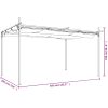 Pergola med infällbart tak taupe vidaXL 395 x 292 x 230 cm – miniatyr 8