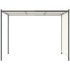 Pergola med justerbart tak gräddvit 3x3 m stål vidaXL – miniatyr 2