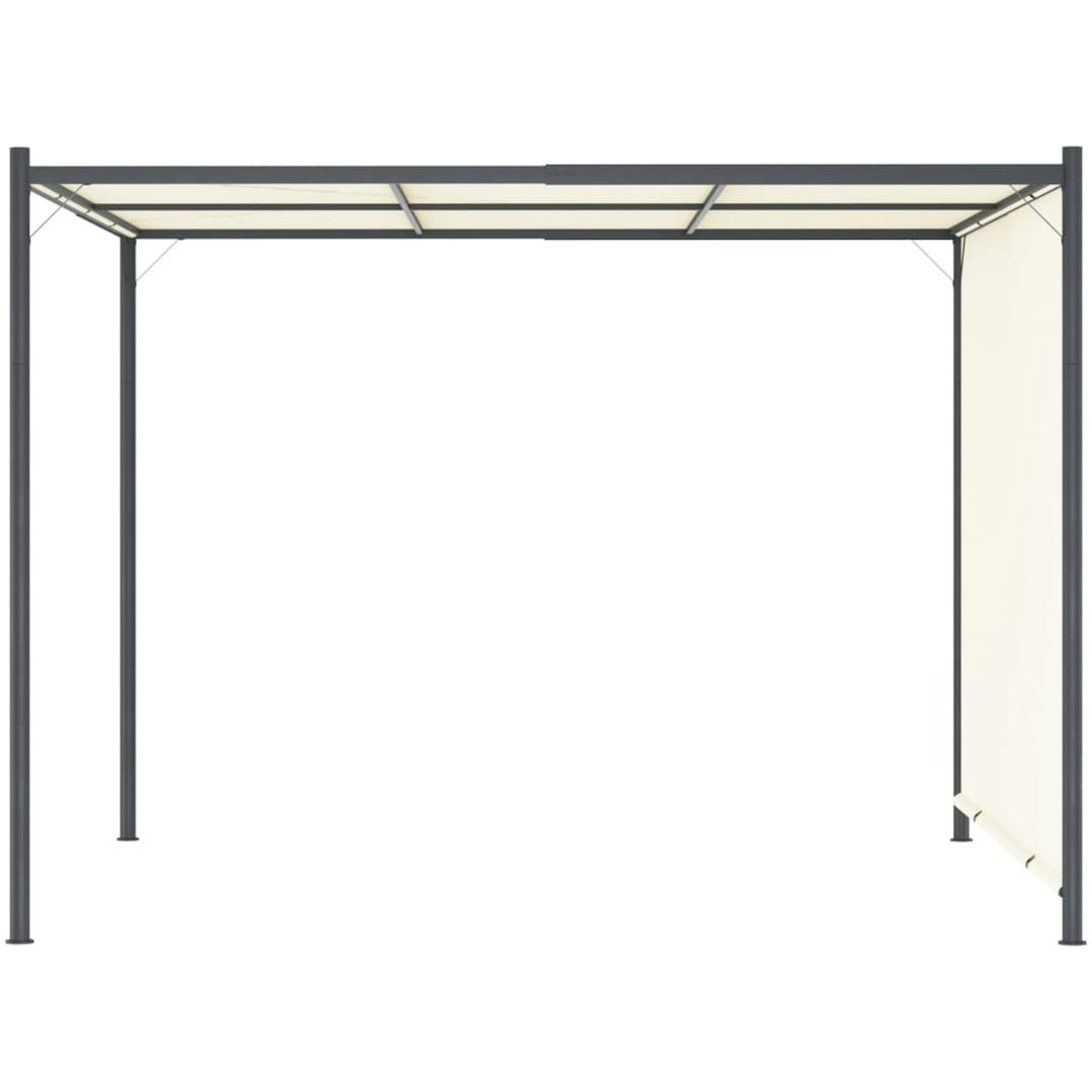 Pergola med justerbart tak gräddvit 3x3 m stål vidaXL – bild 2