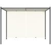 Pergola med justerbart tak gräddvit 3x3 m stål vidaXL – miniatyr 4