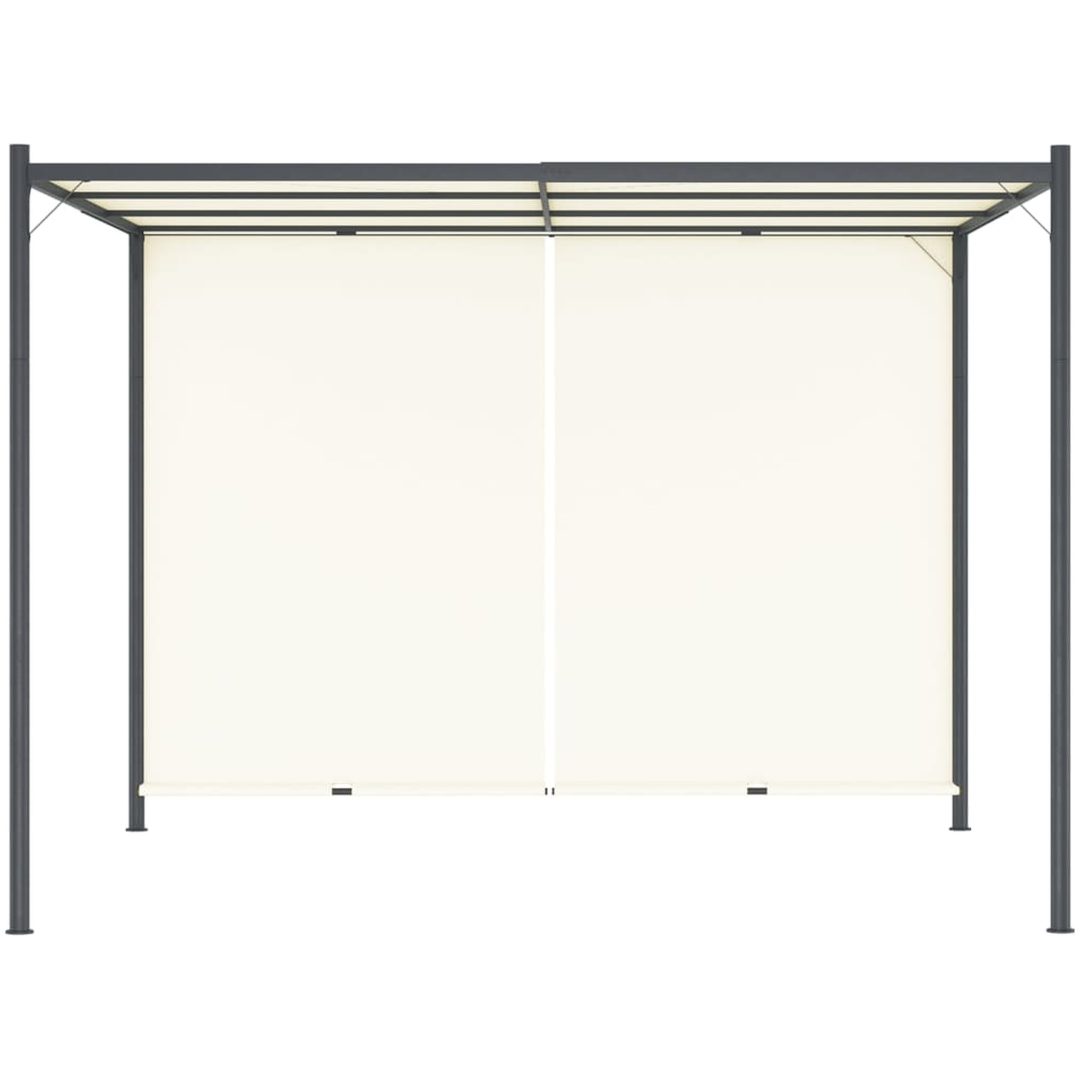 Pergola med justerbart tak gräddvit 3x3 m stål vidaXL – bild 4
