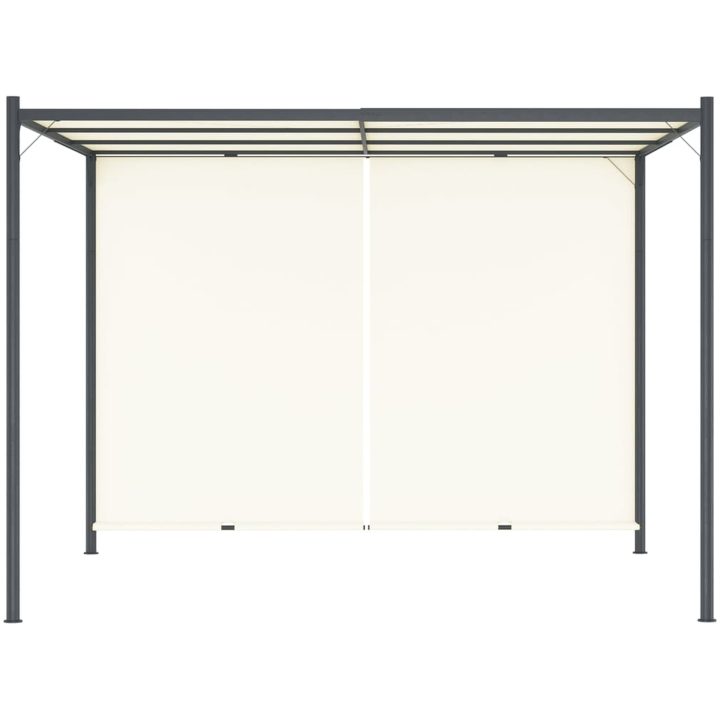 Pergola med justerbart tak gräddvit 3x3 m stål vidaXL – bild 4