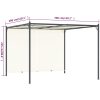 Pergola med justerbart tak gräddvit 3x3 m stål vidaXL – miniatyr 7