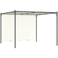 Pergola med justerbart tak gräddvit 3x3 m stål vidaXL