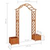 Pergola med odlingslåda massivt granträ vidaXL – miniatyr 6