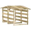 Pergola med tak 2 delar impregnerad furu vidaXL 100 x 90 x 100 cm – miniatyr 2